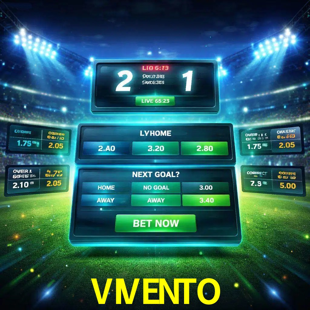 Vista de apuestas en vivo VIVENTO durante un partido en curso